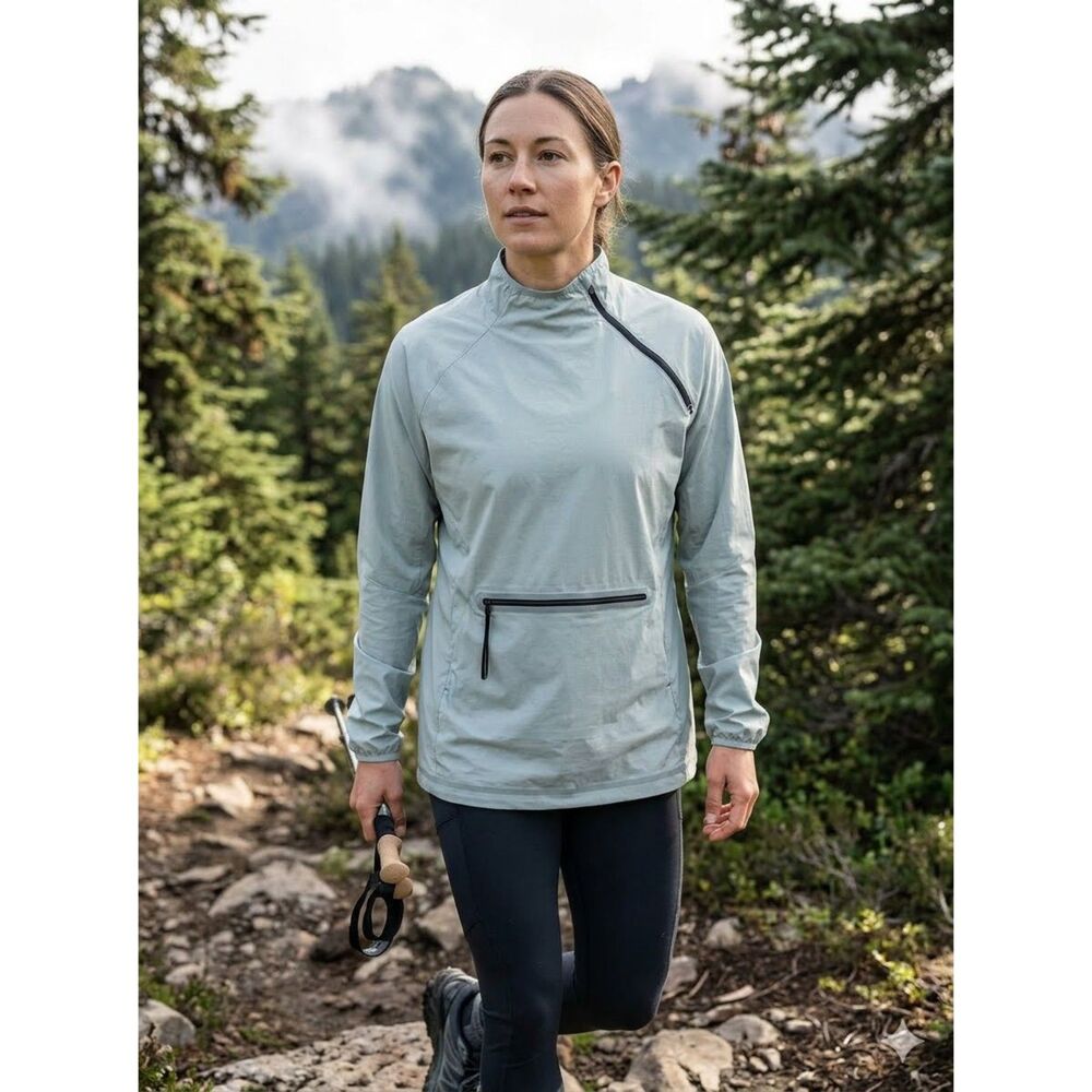 Flaw On Cloud Jacket Womens S Green Lightweight Running Full Zip Active Pockets